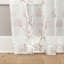 Larissa Pink Bow Tab Single Window Curtain Panel, 84"