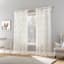 Larissa Pink Bow Tab Single Window Curtain Panel, 84"