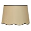 Natural Black Scalloped Medium Lamp Shade, 13x15x10