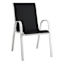 Stackable Sling Patio Chair, Black & White