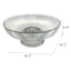 Grey Ribbed Glass Footed Bowl, 10x4.3