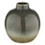 Green Glazed Ceramic Vase, 5.8"