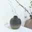 Green Glazed Ceramic Vase, 5.8"