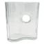 Clear Ribbed Glass Vase, 7"