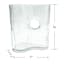 Clear Ribbed Glass Vase, 7"
