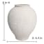 White Ceramic Vase, 8"