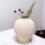 White Ceramic Vase, 8"