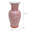 Pink Ceramic Vase, 12"