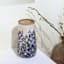 Blue Floral Ceramic Vase, 10.8"