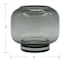 Smoke Glass Hurricane, 8"