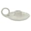 Cream Ceramic Taper Candle Holder with Handle, 2"