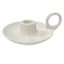 Cream Ceramic Taper Candle Holder with Handle, 2"