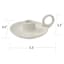 Cream Ceramic Taper Candle Holder with Handle, 2"