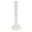White Ceramic Taper Candle Holder, 13"