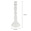 White Ceramic Taper Candle Holder, 13"