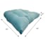 Canal Blue Canvas Outdoor Wicker Seat Cushion