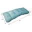 Canal Blue Canvas Outdoor Wicker Settee Cushion