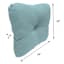 Canal Blue Canvas Outdoor Tufted Back Cushion