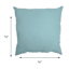 Canal Blue Canvas Square Outdoor Throw Pillow, 16"