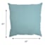 Canal Blue Canvas Oversized Square Outdoor Throw Pillow, 20"