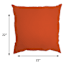 Terracotta Canvas Oversized Square Outdoor Throw Pillow, 20"