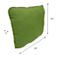 Lime Green Canvas Outdoor Back Cushion
