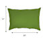 Lime Canvas Lumbar Outdoor Throw Pillow, 14x20