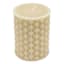 Beige Weave Pillar Candle, 3x4