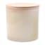 White Sprayed Glass Citronella Candle, 50oz