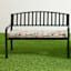 Black Steel Slat Back Patio Bench