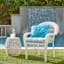 Calista Teal Outdoor Wicker Seat