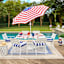 Flag Print Crank & Tilt Round Patio Umbrella, 7.5'
