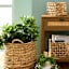 Honeybloom Rectangle Weave Water Hyacinth Storage Basket, Small