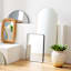 Gold Scalloped Aluminum Leaner Mirror, 27x70