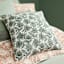 Honeybloom Green Floral Print Throw Pillow, 18"