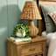 Honeybloom Natural Weaving Rattan Medium Table Lamp with Shade, 24"