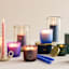 2-Pack Blue Twisted Taper Candles, 10"