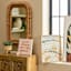 Soul Searcher Rattan Wall Mirror, 24x35