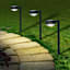 15-Lumen Solar Black Down Pathway Light
