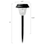 8-Pack 5-Lumen Solar Black Moonlight Pathway Lights