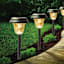 8-Pack 5-Lumen Solar Black Moonlight Pathway Lights