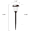 10-Lumen Solar Oil Rubbed Bronze Lined Glass Pathway Light