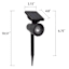 20-Lumen Solar Black Spotlight