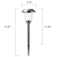 10-Lumen Solar Silver Lined Glass Pathway Light