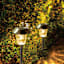 10-Lumen Solar Silver Lined Glass Pathway Light