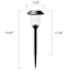 10-Lumen Solar Black Lined Glass Pathway Light