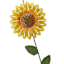Homespun Harvest Spinning Sunflower Yardstake, 21"