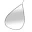 3-Piece Teardrop Wall Mirror Set with Chain Hanger, Silver