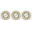 3-Piece Mirror Set Modern Swirl Wall Art, 10"