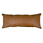 Crosby St. Brown Faux Leather Oblong Throw Pillow, 14x36